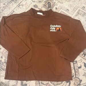 Zara Brown Long Sleeve Kids Tee